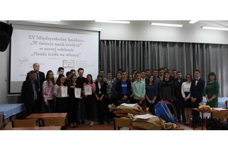 XV Międzyszkolny Konkurs „W świecie nauk ścisłych”  w skoczowskim ZSTiO