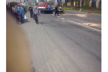 Wypadek Cieszyn ul. Katowicka 06. 04. 2014 r godz 11:50