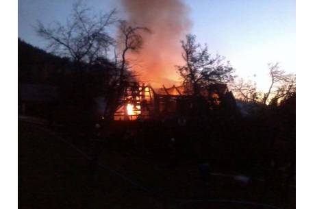 Pożar domu w Wisle (foto)